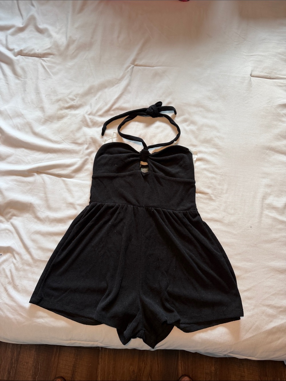 wild fable Black Halter Romper Coverup
